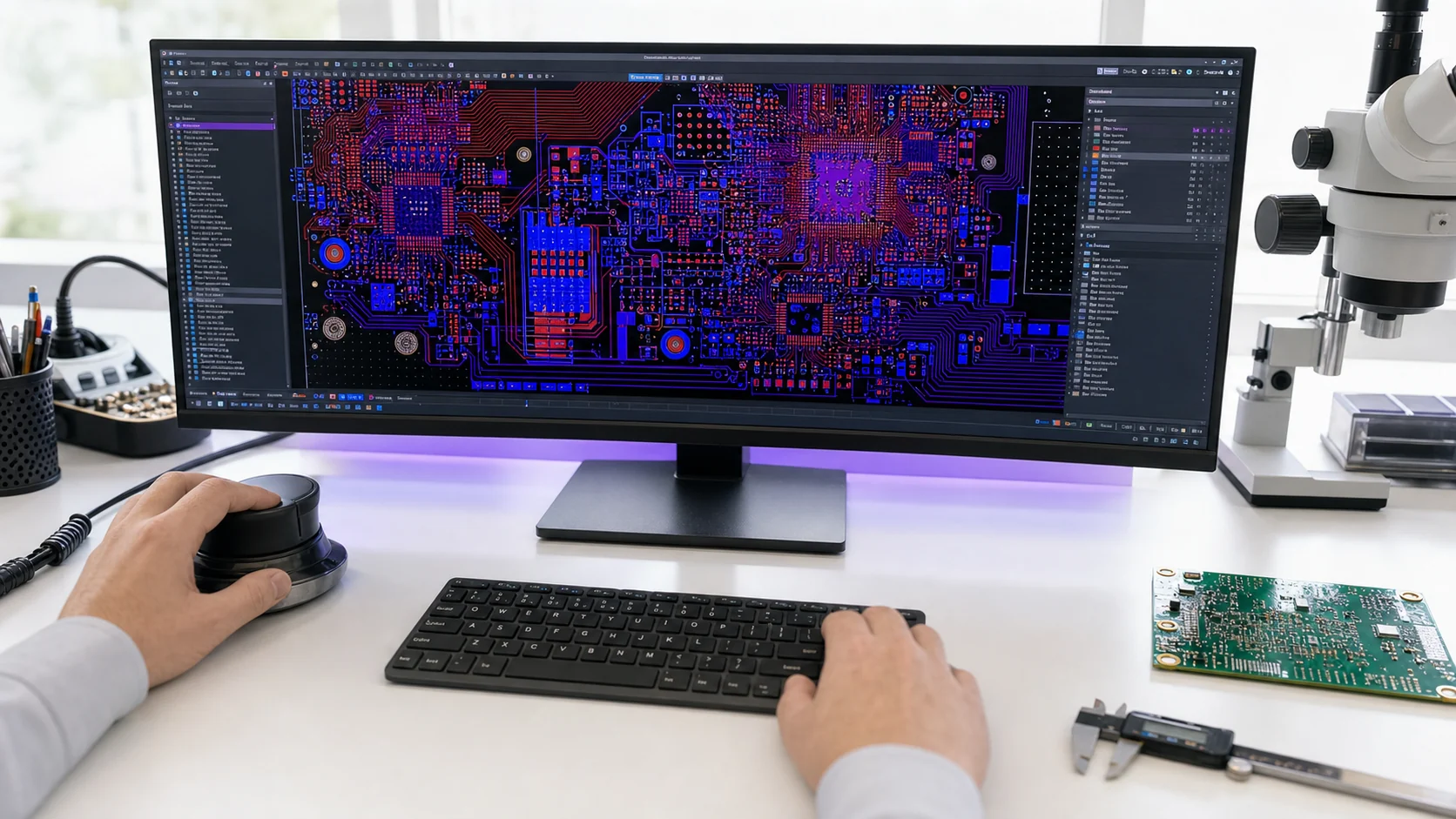 다층 PCB 배선과 부품 배치를 설계하는 아트웍 환경